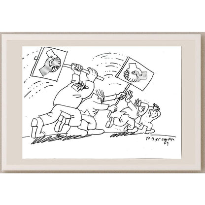 Jan Tomaschoff 29x21cm Orijinal Karikatür BOD04858