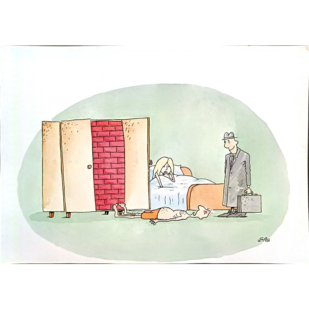 Yury Tylindus 29x21cm Orijinal Karikatür BOD04861