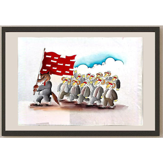 Lun Hong An 29x21cm Orijinal Karikatür BOD04863