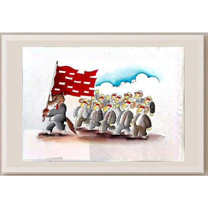 Lun Hong An 29x21cm Orijinal Karikatür BOD04863