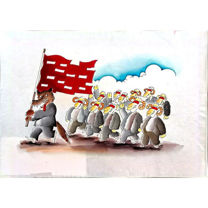 Lun Hong An 29x21cm Orijinal Karikatür BOD04863