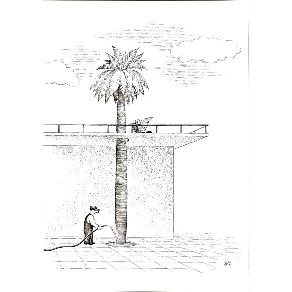Yuri Ochakovski 29x21cm Orijinal Karikatür BOD04865
