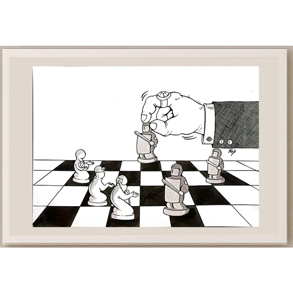 Andrey Nedyal 29x21cm Orijinal Karikatür BOD04871
