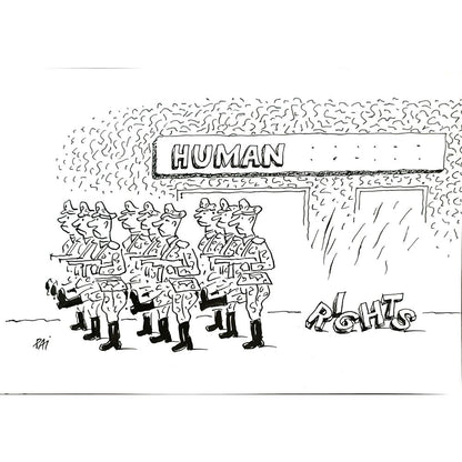 Julian Pena Pai 29x21cm Orijinal Karikatür BOD04872