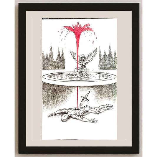 Massood Abrishaman 33x20cm Orijinal Karikatür BOD04873