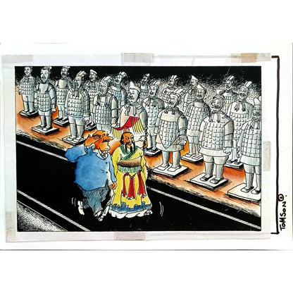 Tomek Woloszyn 30x24cm Orijinal Karikatür BOD04874