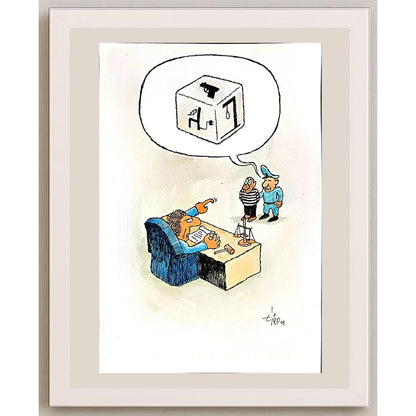 Erico Junqueira Ayres 29x21cm Orijinal Karikatür BOD04880
