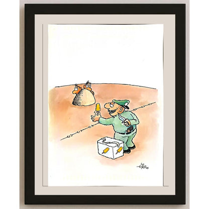 Erico Junqueira Ayres 29x21cm Orijinal Karikatür BOD04881