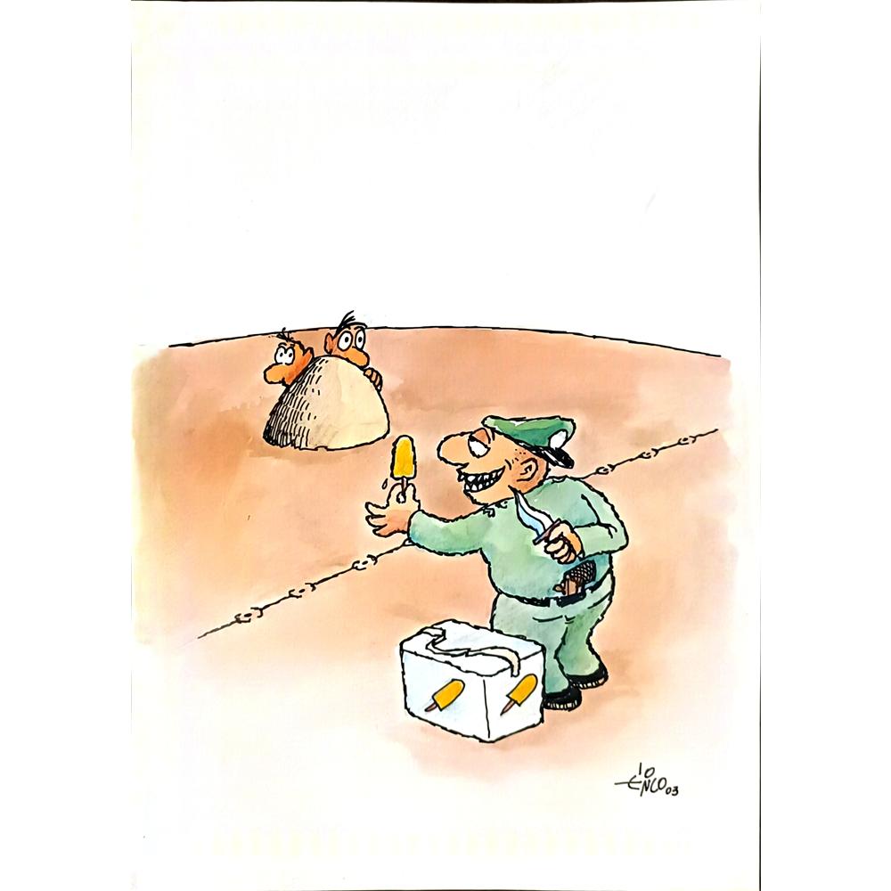Erico Junqueira Ayres 29x21cm Orijinal Karikatür BOD04881
