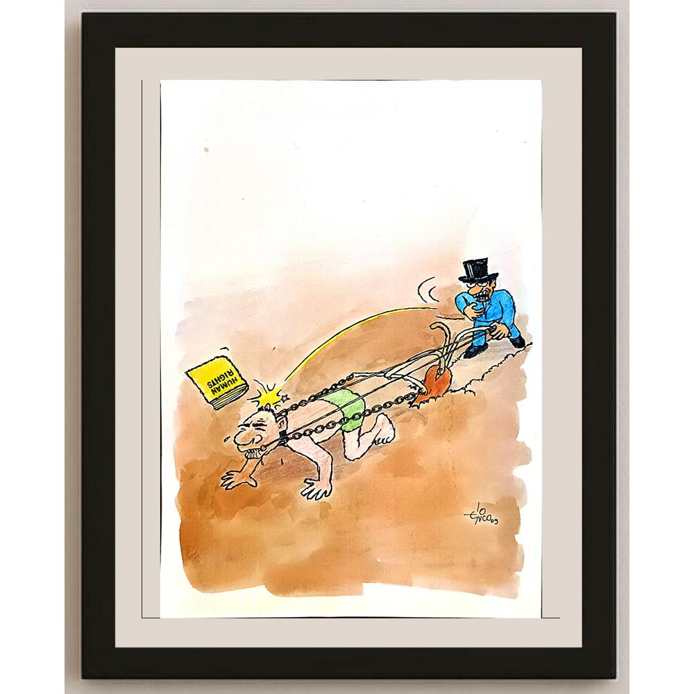 Erico Junqueira Ayres 29x21cm Orijinal Karikatür BOD04882
