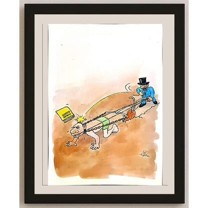 Erico Junqueira Ayres 29x21cm Orijinal Karikatür BOD04882