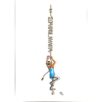 Erwin Pischel 29x21cm Orijinal Karikatür BOD04886