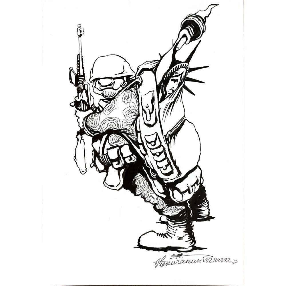 Goran Celicanin 25x17cm Orijinal Karikatür BOD04888
