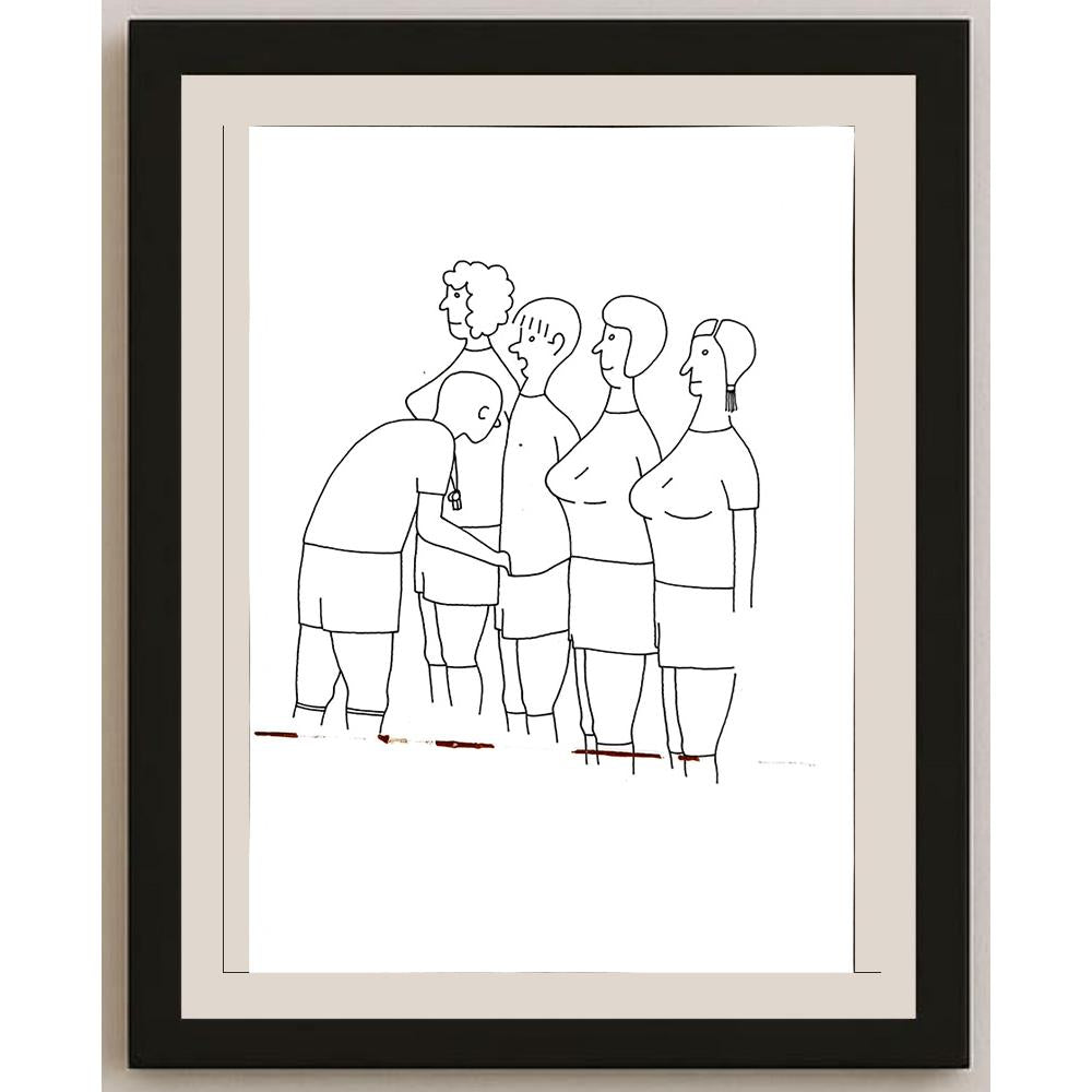 Jindrich Otta 29x21cm Orijinal Karikatür BOD04890