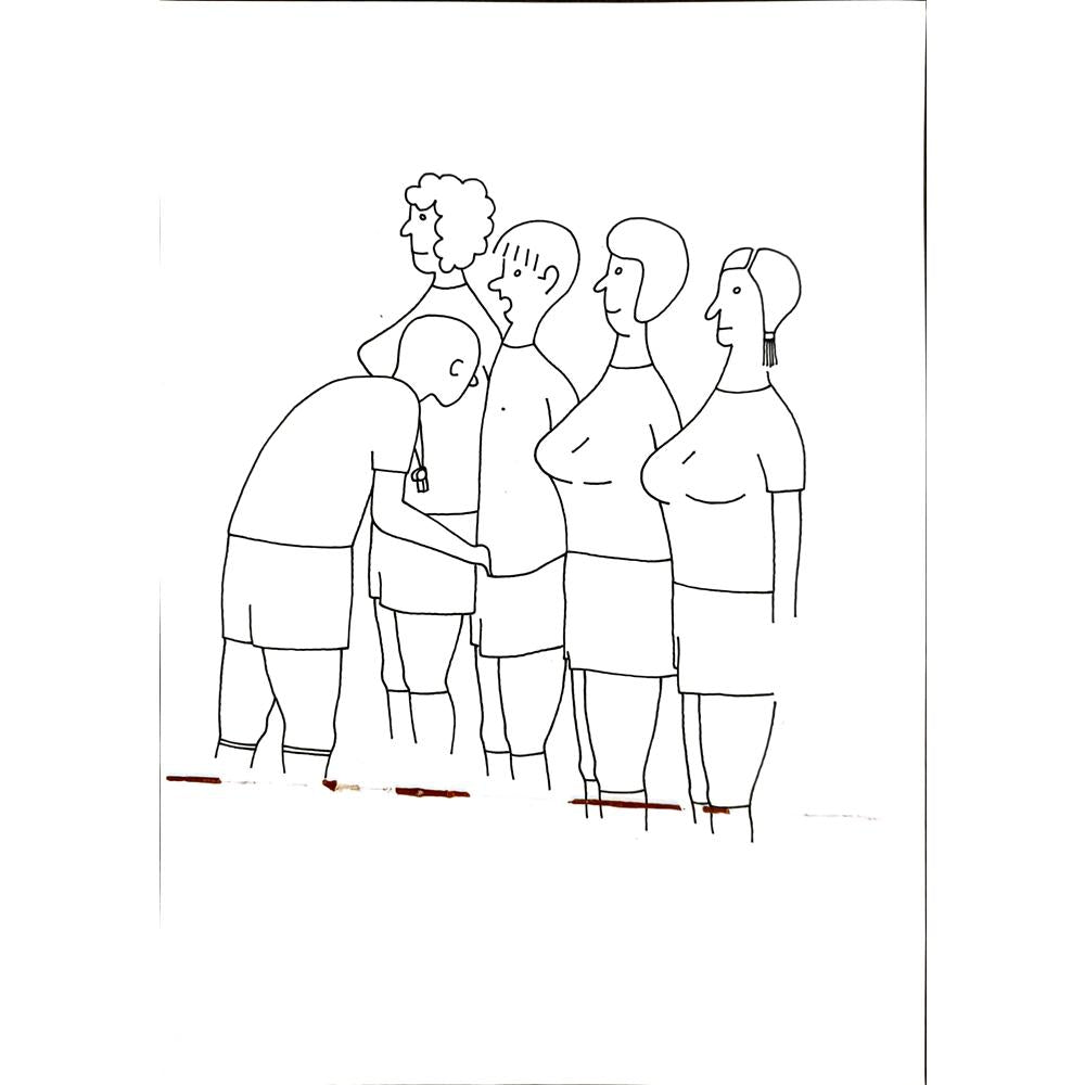 Jindrich Otta 29x21cm Orijinal Karikatür BOD04890