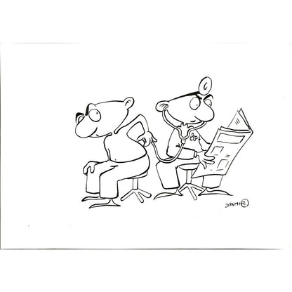 Damir Novak 29x21cm Orijinal Karikatür BOD04891