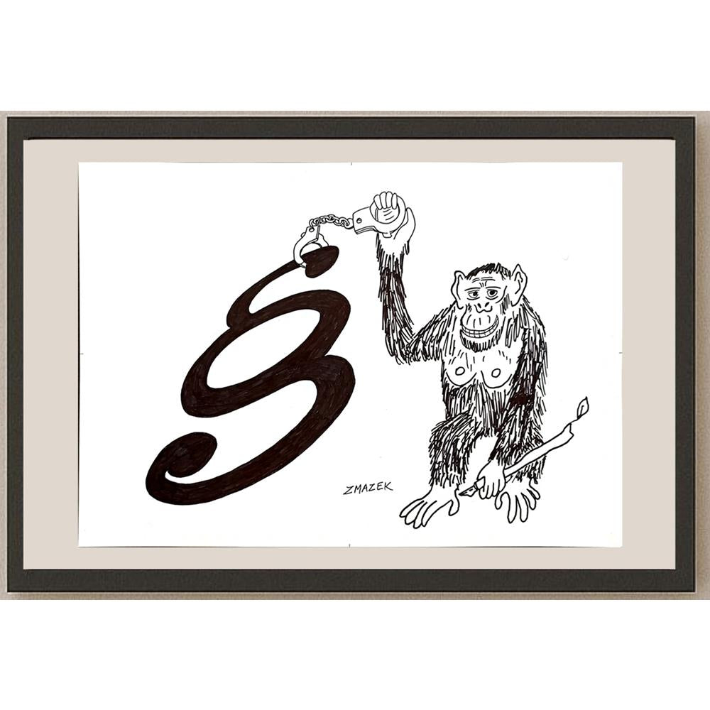 Stanko Zmazek 29x21cm Orijinal Karikatür BOD04892