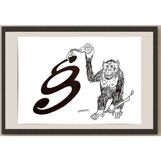 Stanko Zmazek 29x21cm Orijinal Karikatür BOD04892
