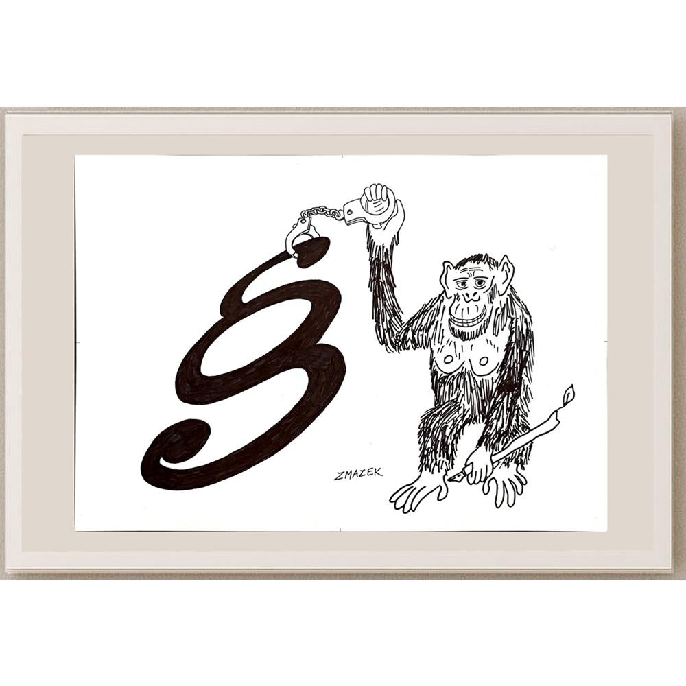 Stanko Zmazek 29x21cm Orijinal Karikatür BOD04892