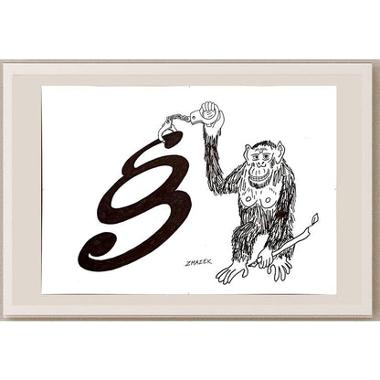 Stanko Zmazek 29x21cm Orijinal Karikatür BOD04892
