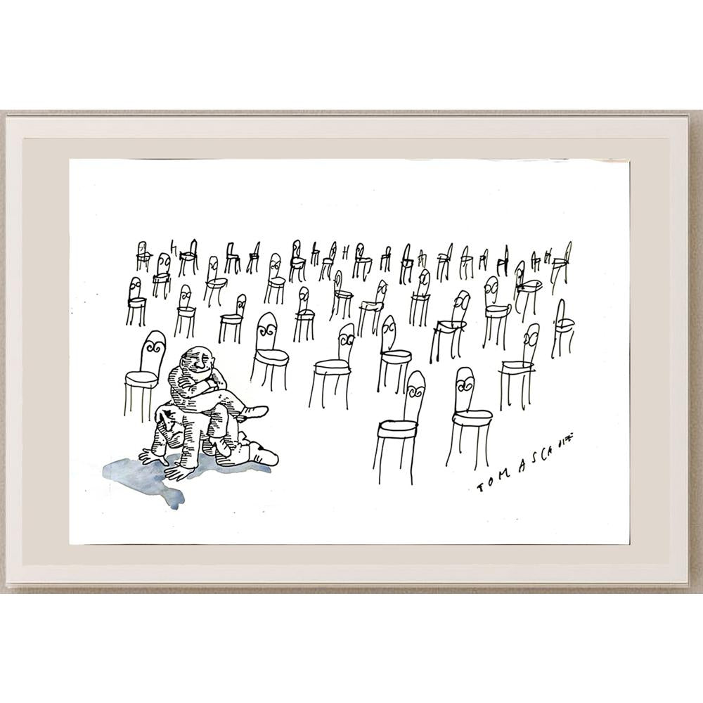 Jan Tomaschoff 29x21cm Orijinal Karikatür BOD04893
