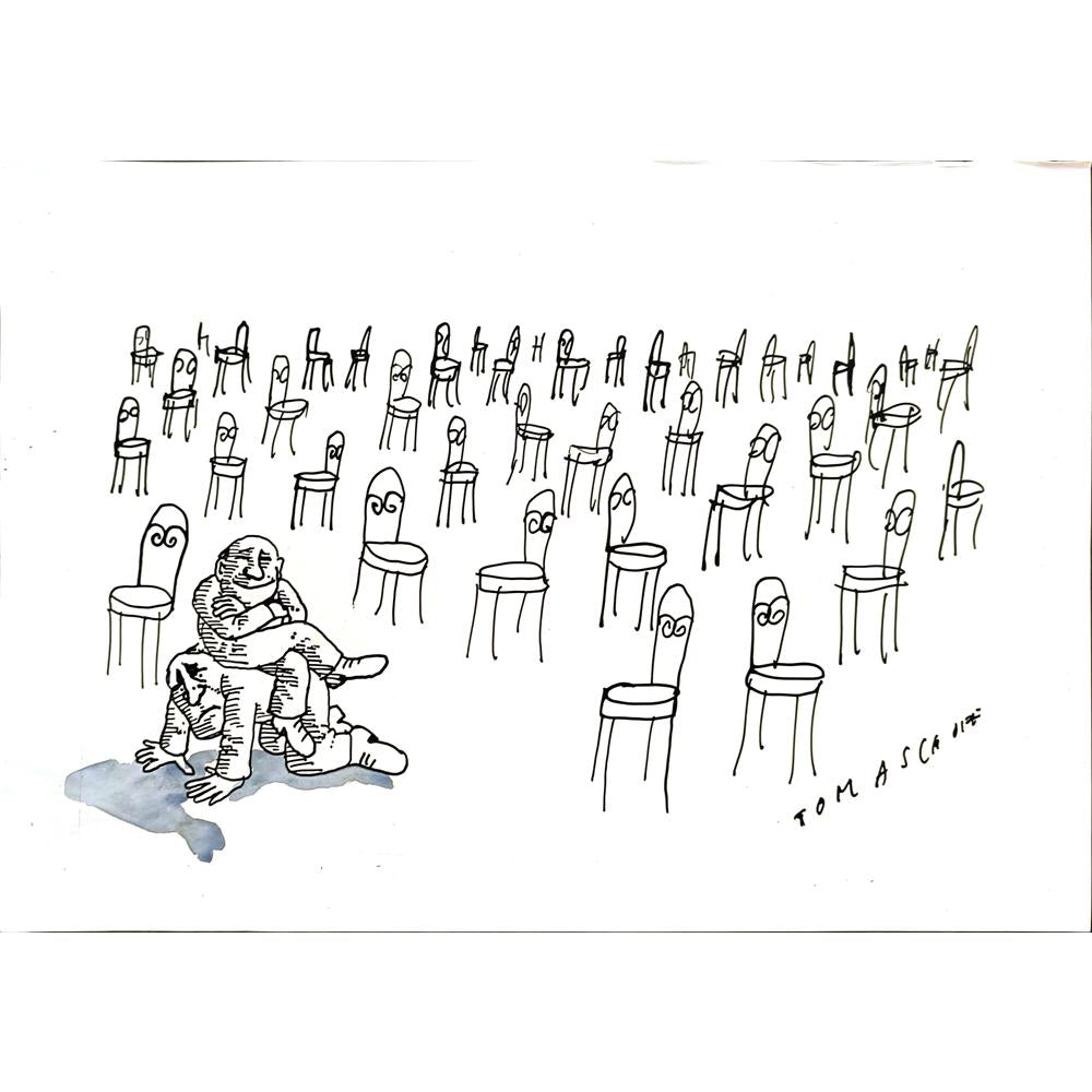 Jan Tomaschoff 29x21cm Orijinal Karikatür BOD04893