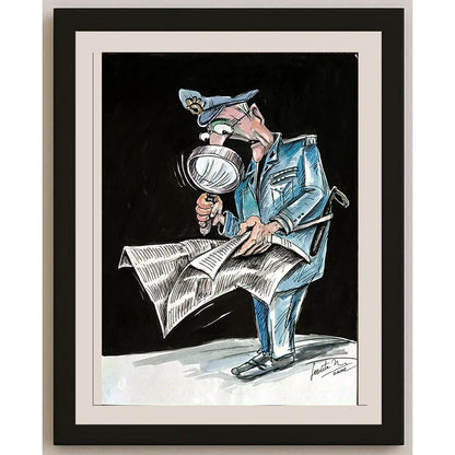 Leonte Nastase 29x21cm Orijinal Karikatür BOD04898
