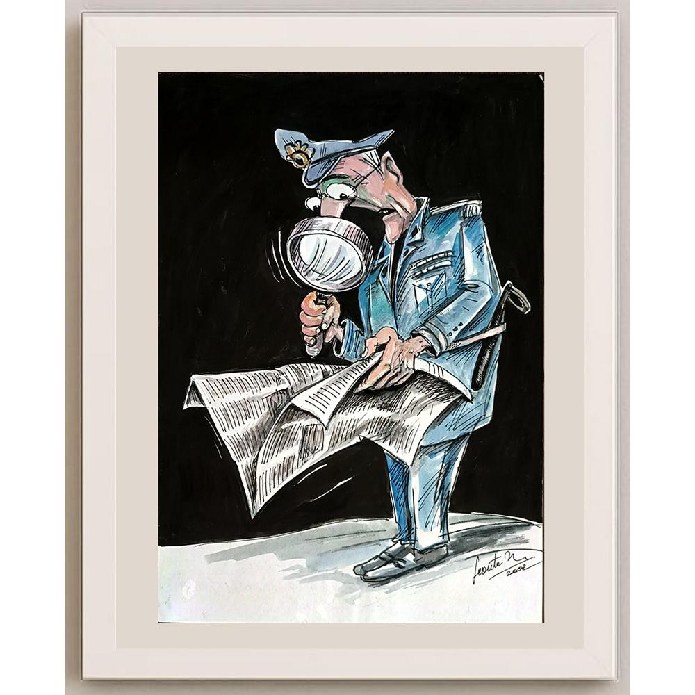 Leonte Nastase 29x21cm Orijinal Karikatür BOD04898