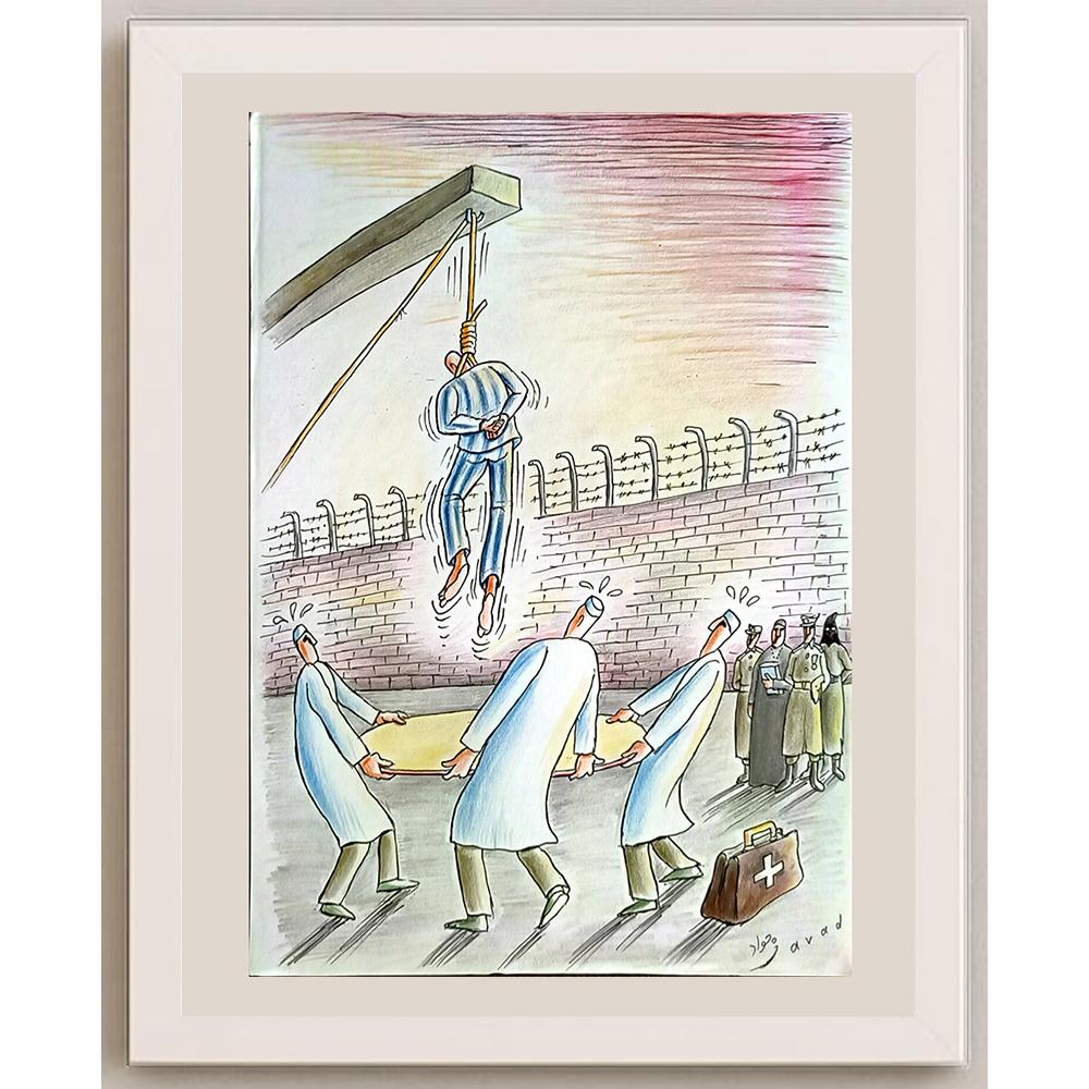 Javad Alizadeh 29x21cm Orijinal Karikatür BOD04899