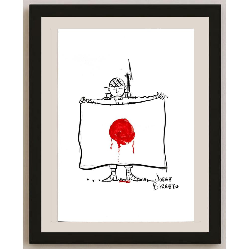 Jorge Barreto 29x21cm Orijinal Karikatür BOD04903