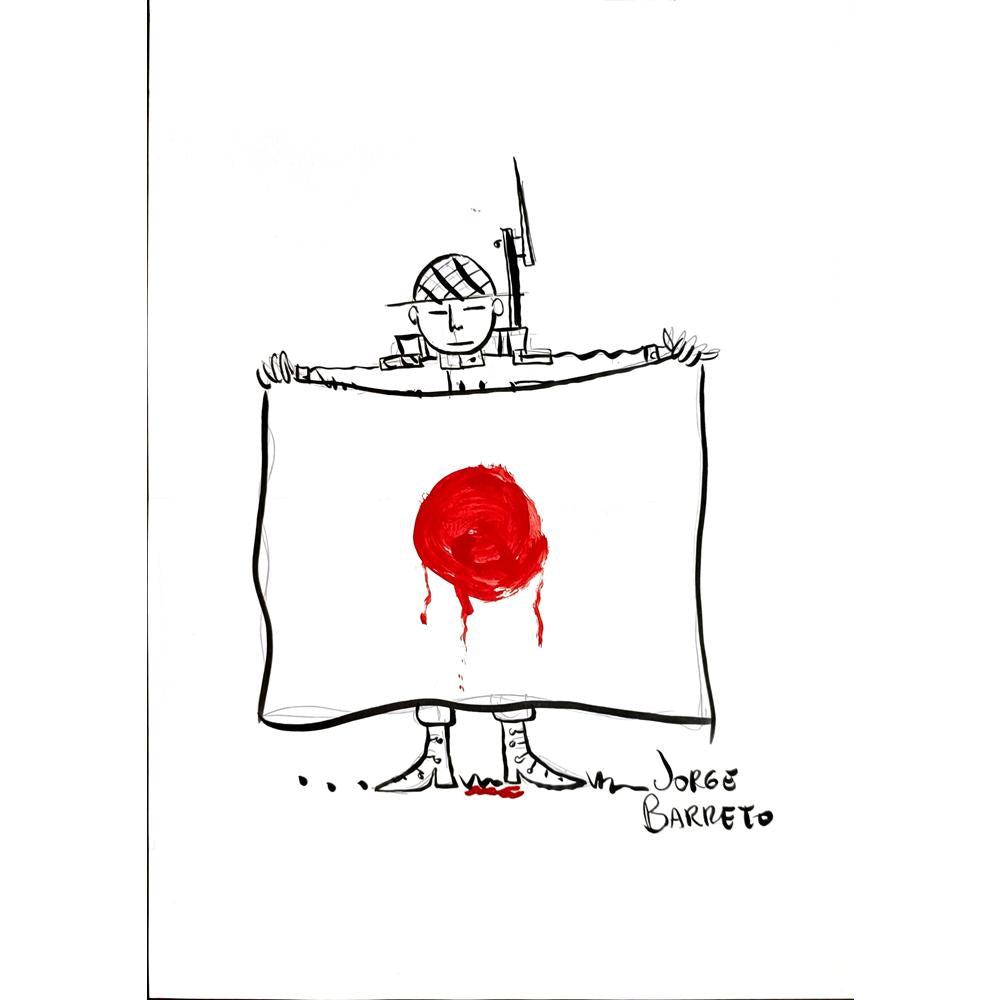 Jorge Barreto 29x21cm Orijinal Karikatür BOD04903