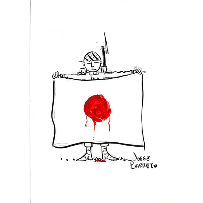 Jorge Barreto 29x21cm Orijinal Karikatür BOD04903