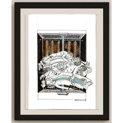 Shadid Atiqullah 29x21cm Orijinal Karikatür BOD04905