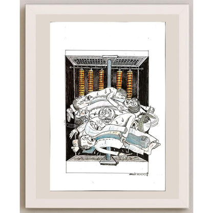 Shadid Atiqullah 29x21cm Orijinal Karikatür BOD04905