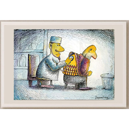 Den Wei Long 29x21cm Orijinal Karikatür BOD04909
