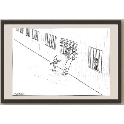 Michael Tetievski 29x21cm Orijinal Karikatür BOD04912