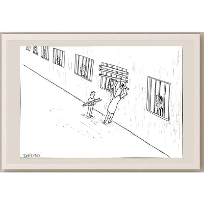 Michael Tetievski 29x21cm Orijinal Karikatür BOD04912