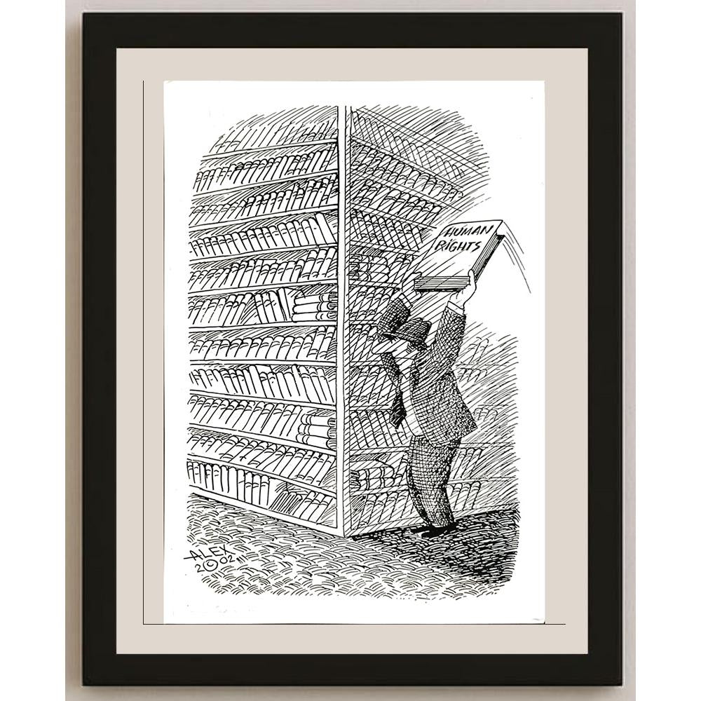 Aurel Stefan Alexandrescu 29x21cm Orijinal Karikatür BOD04913
