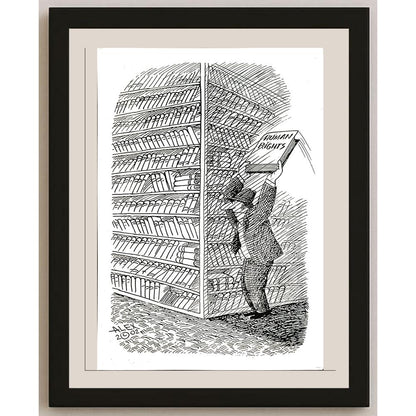 Aurel Stefan Alexandrescu 29x21cm Orijinal Karikatür BOD04913