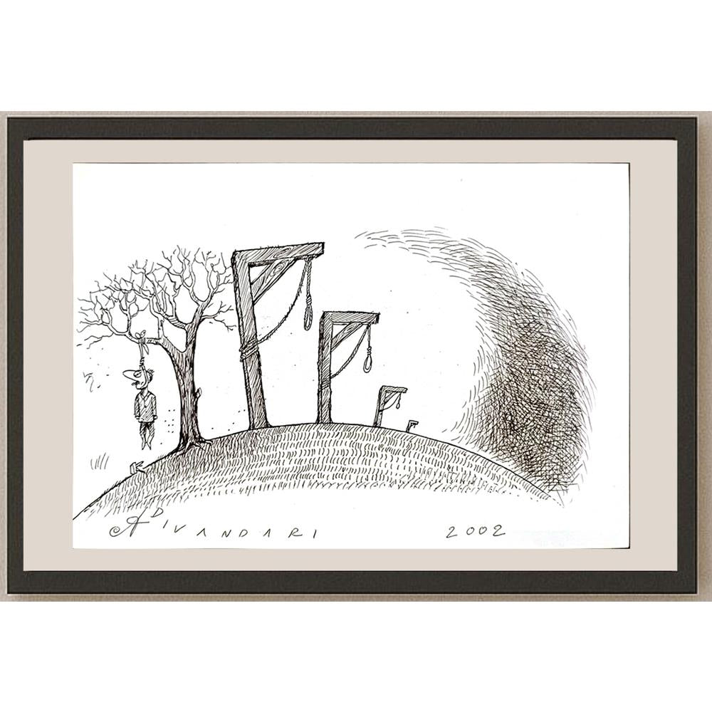 Ali Divandari 21x15cm Orijinal Karikatür BOD04914