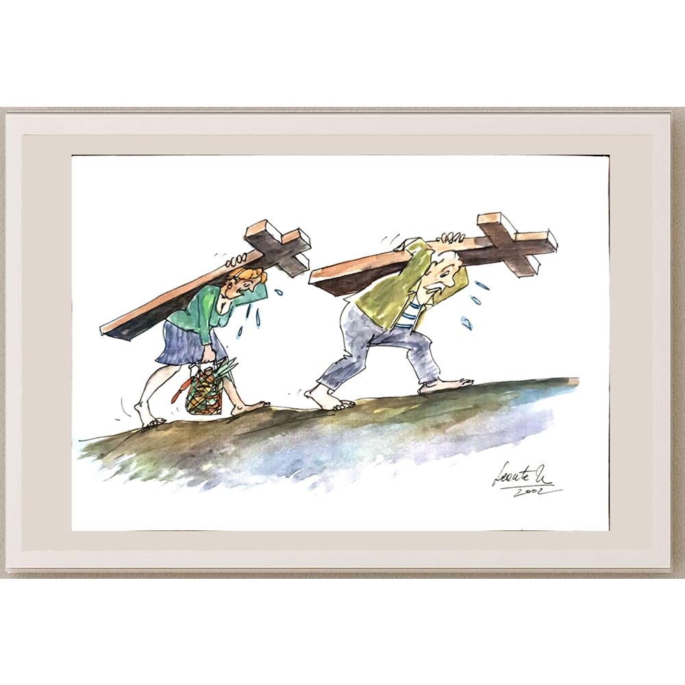Leonte Nastase 29x21cm Orijinal Karikatür BOD04916