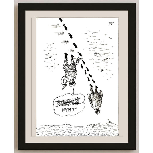 Julian Pena Pai 29x21cm Orijinal Karikatür BOD04922