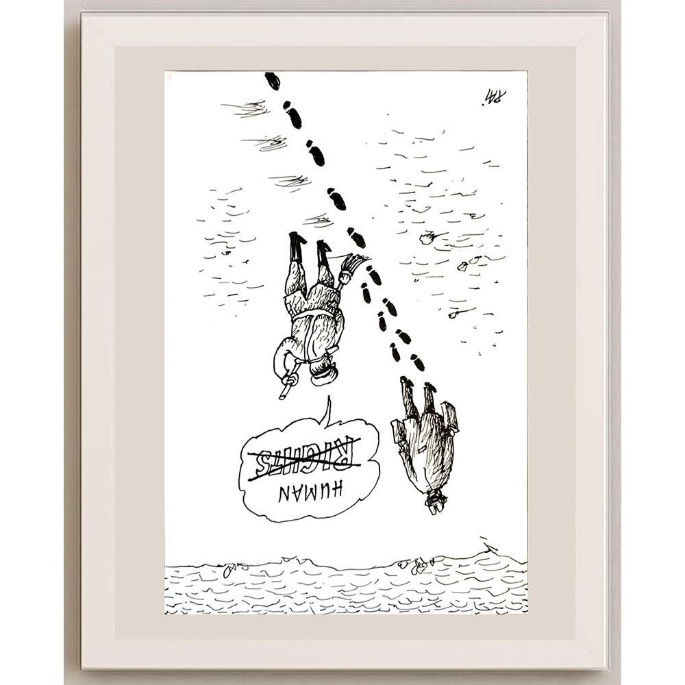 Julian Pena Pai 29x21cm Orijinal Karikatür BOD04922