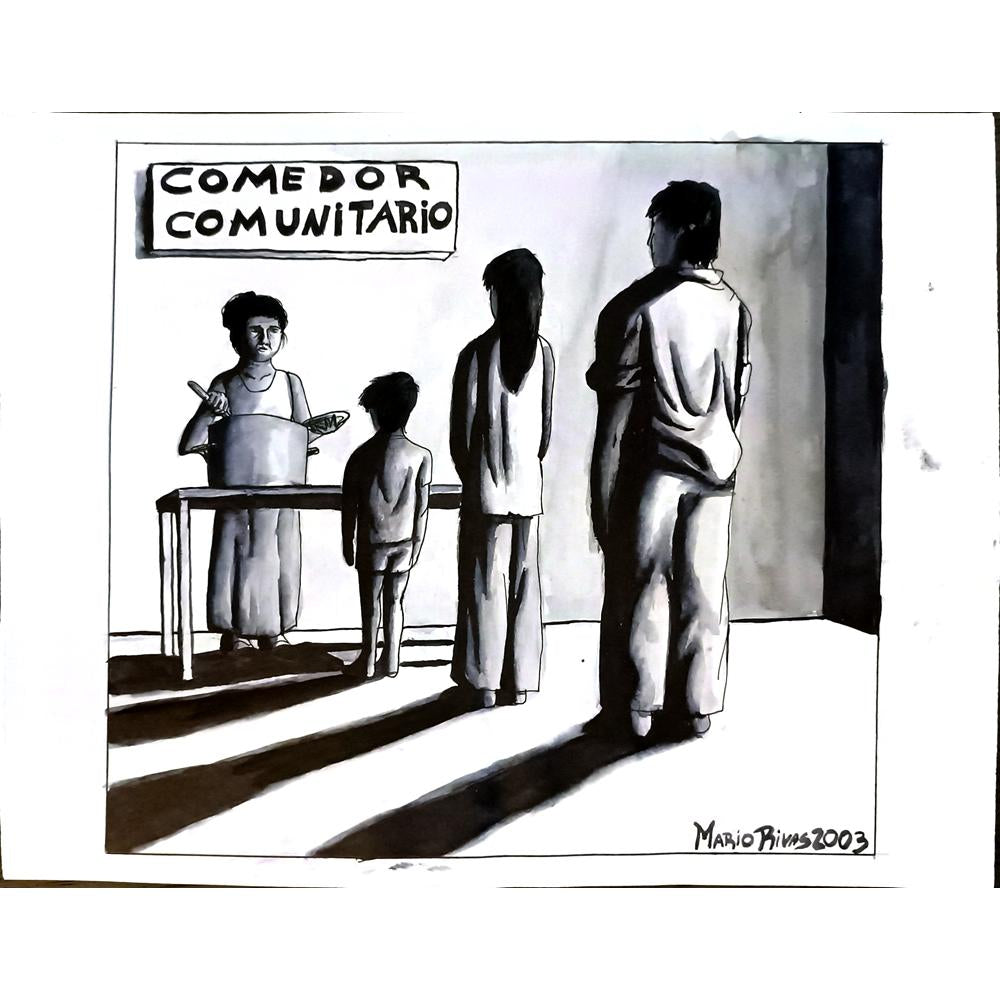 Mario Ruben Rivas 29x21cm Orijinal Karikatür BOD04926