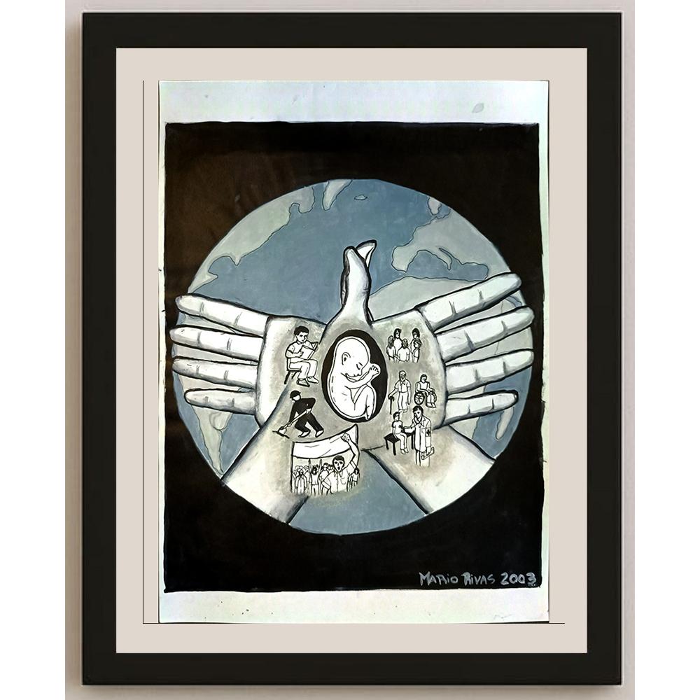 Mario Ruben Rivas 29x21cm Orijinal Karikatür BOD04928