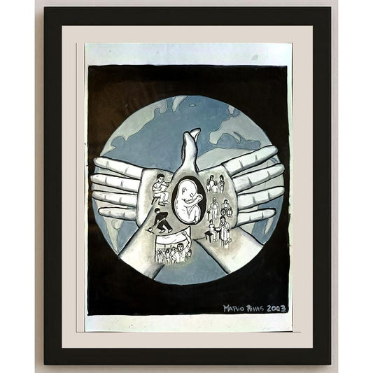 Mario Ruben Rivas 29x21cm Orijinal Karikatür BOD04928