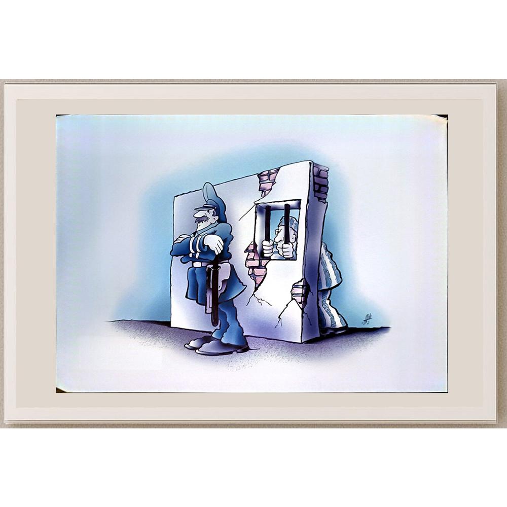Nikola Otas 29x21cm Orijinal Karikatür BOD04935