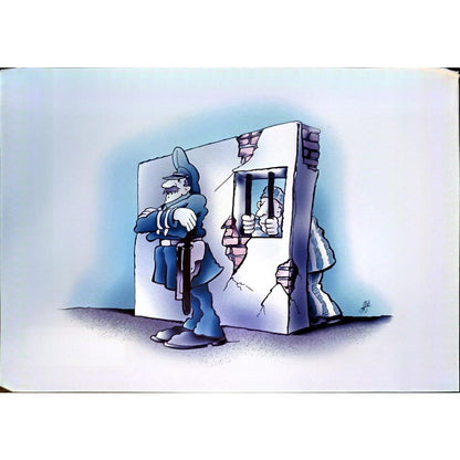 Nikola Otas 29x21cm Orijinal Karikatür BOD04935
