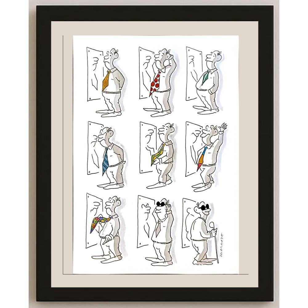 Radek Machata 29x21cm Orijinal Karikatür BOD04939