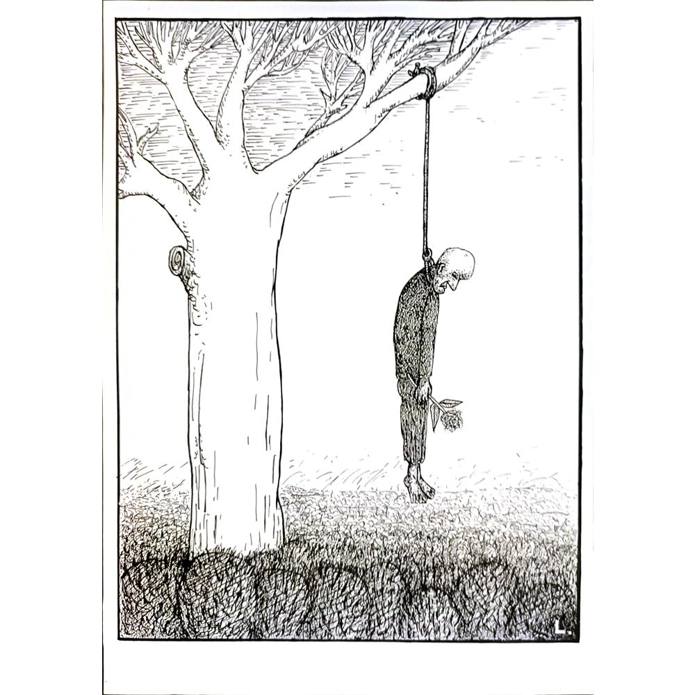 Dusan Ludwig 29x21cm Orijinal Karikatür BOD04942